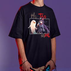 Camiseta Básica Genshin Impact Hu Tao Fantasma
