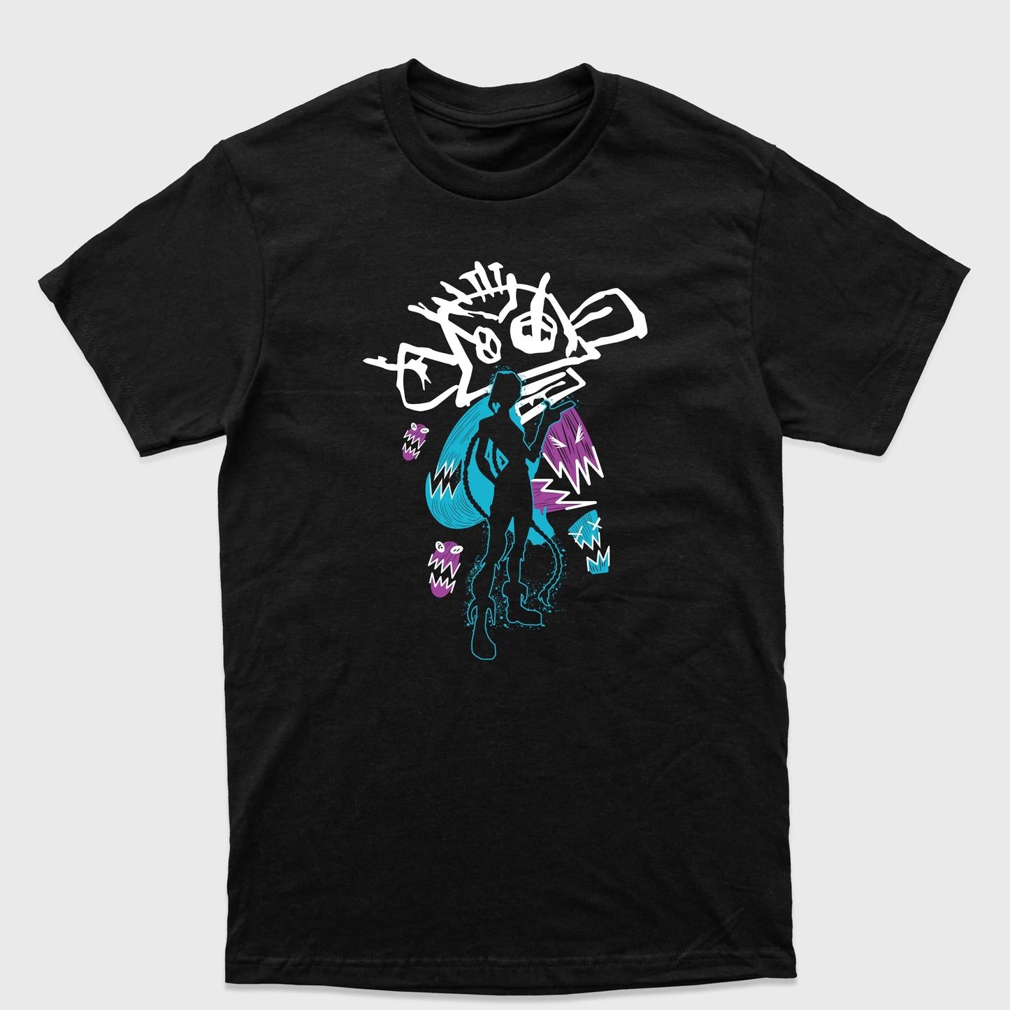 Camiseta Básica Unissex Jinx League of Legends Preto