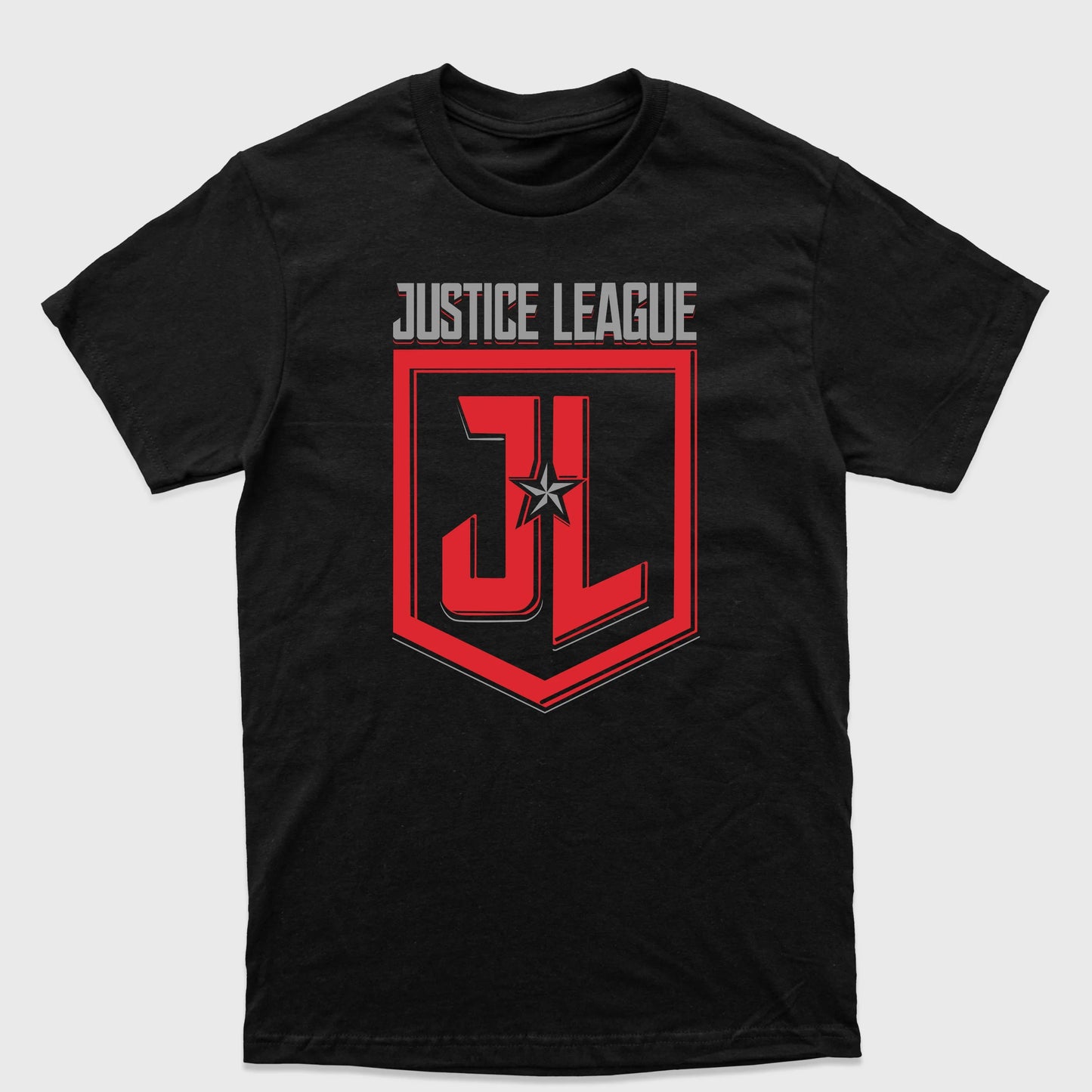 Camiseta Básica Justice League Logo Preto