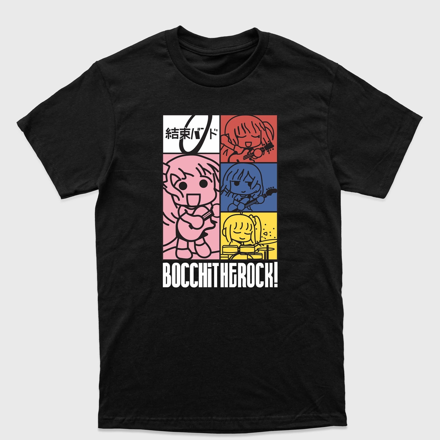 Camiseta Básica Kessoku Band Chibi Bocchi the Rock