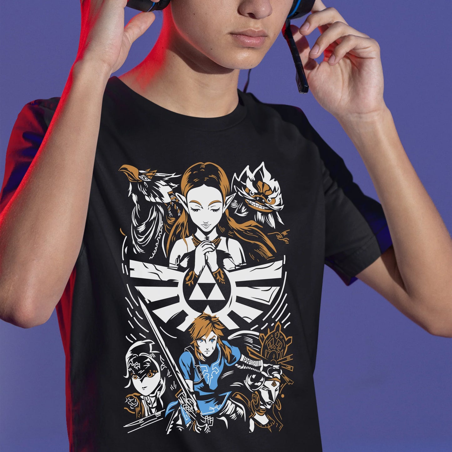 Camiseta Básica Link Zelda e Personagens