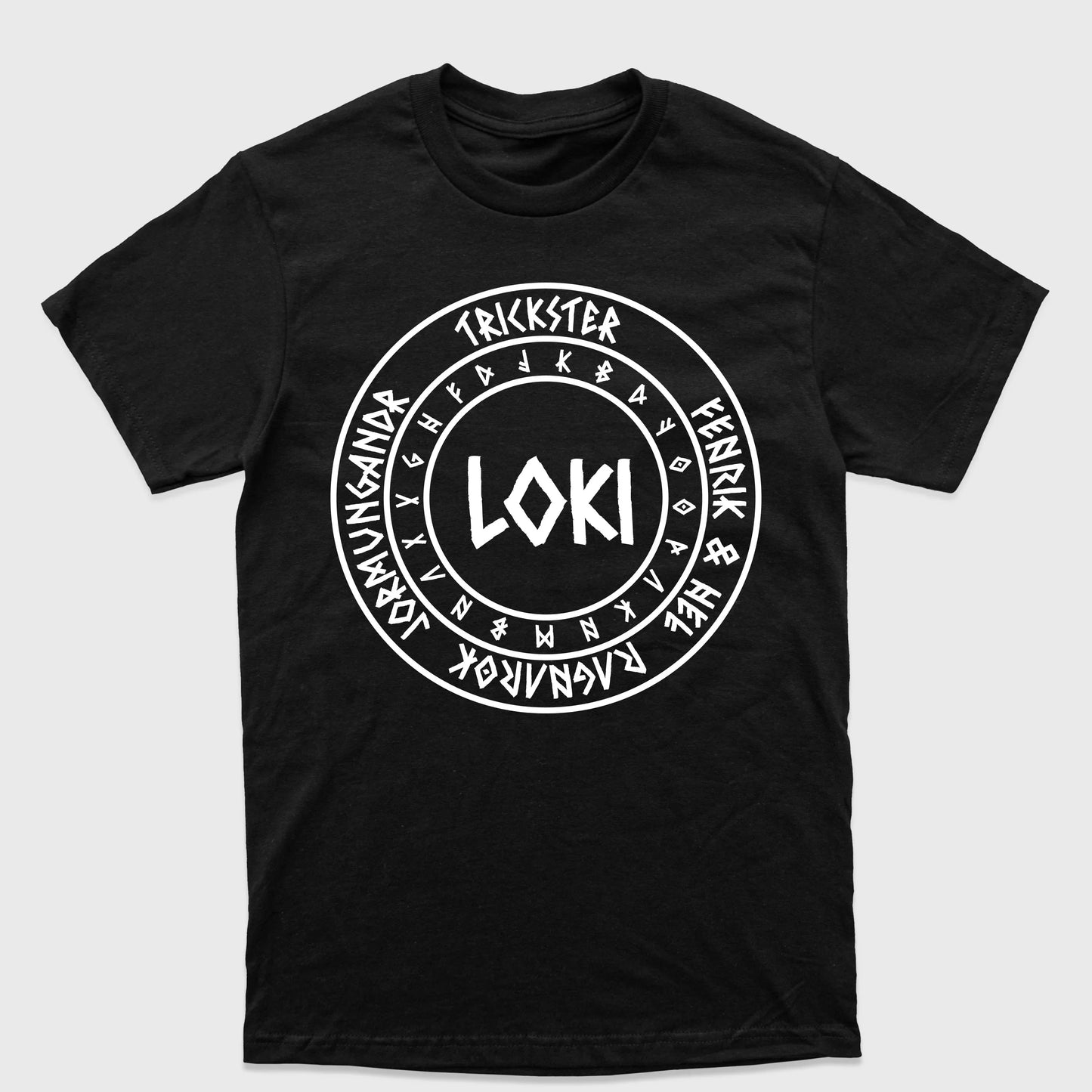 Camiseta Básica Loki Trickster Asgard Preto