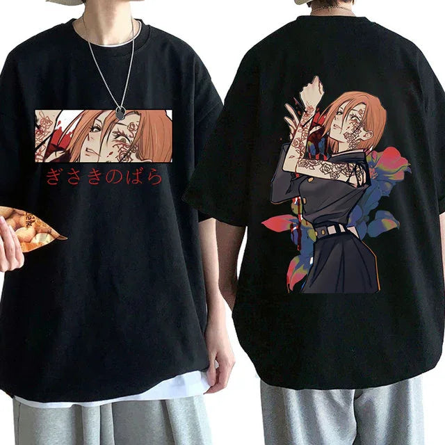 Camiseta Básica Nobara Jujutsu Kaisen- preto