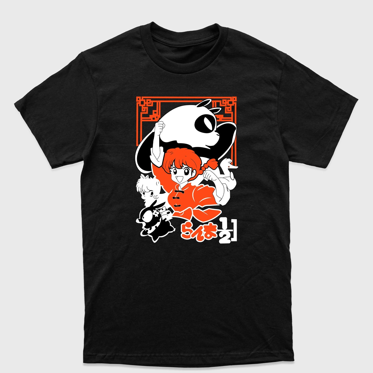 Camiseta Básica Personagens Transformados Ranma Preto