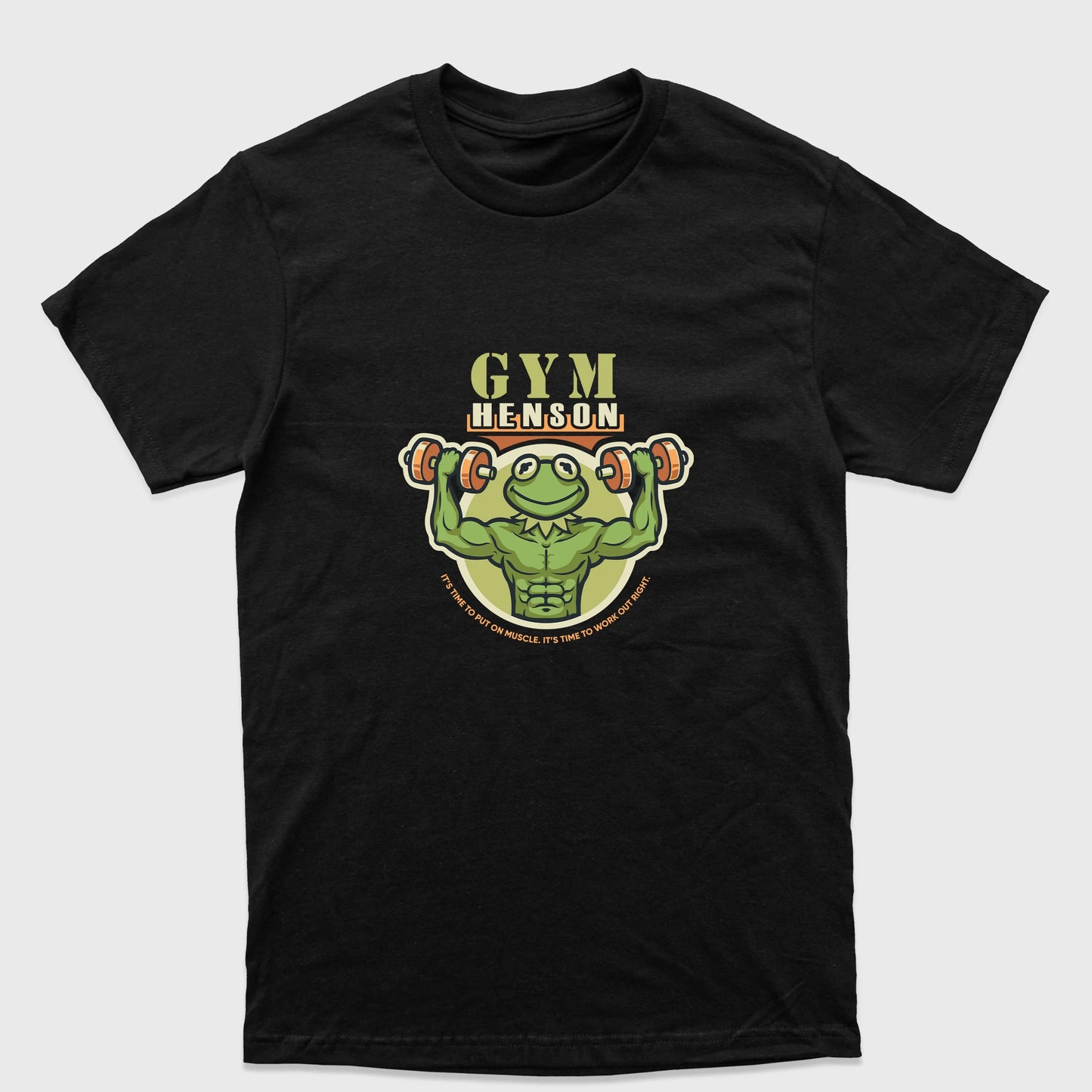 Camiseta Básica Sapo Musculoso Gym Henson Frog