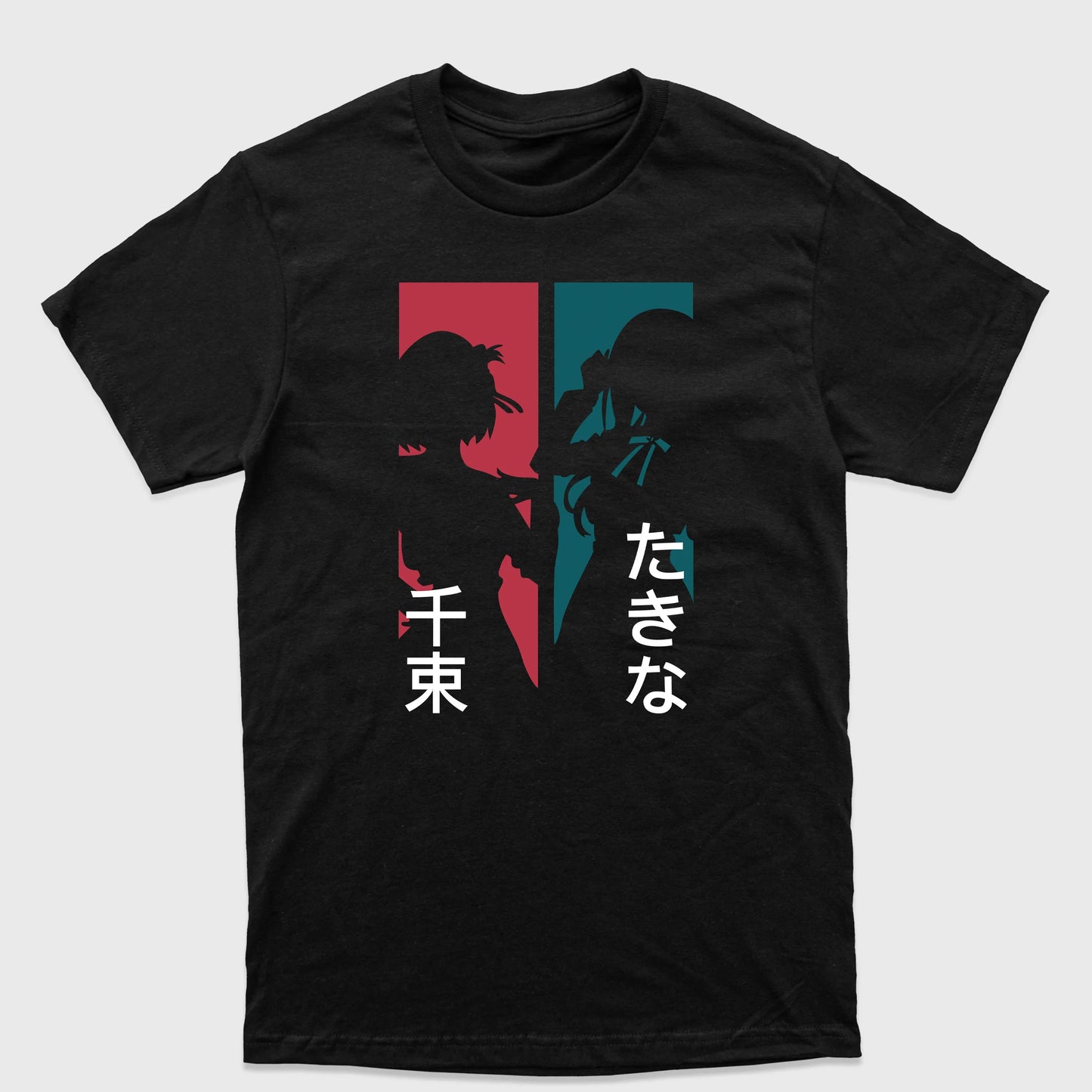 Camiseta Básica Sombra Chisato e Inoue Lycoris Recoil
