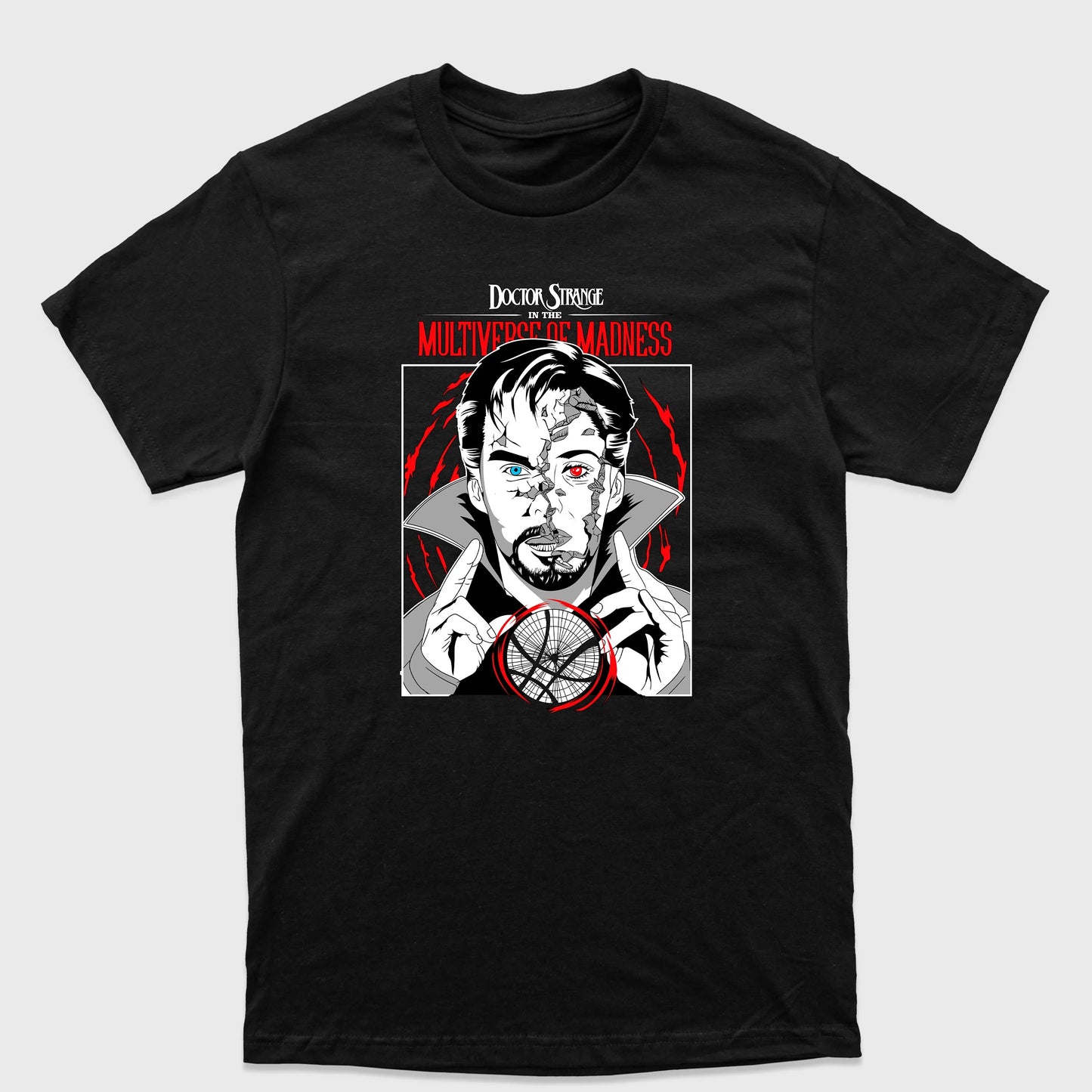 Camiseta Básica Strange Face Quebrada Dr. Estranho Preto