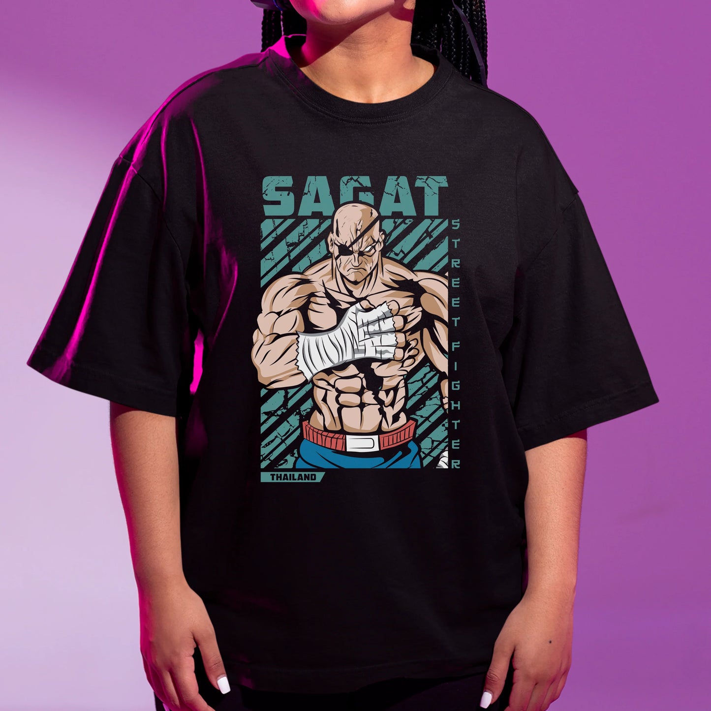 Camiseta Básica Street Fighter Sagatv