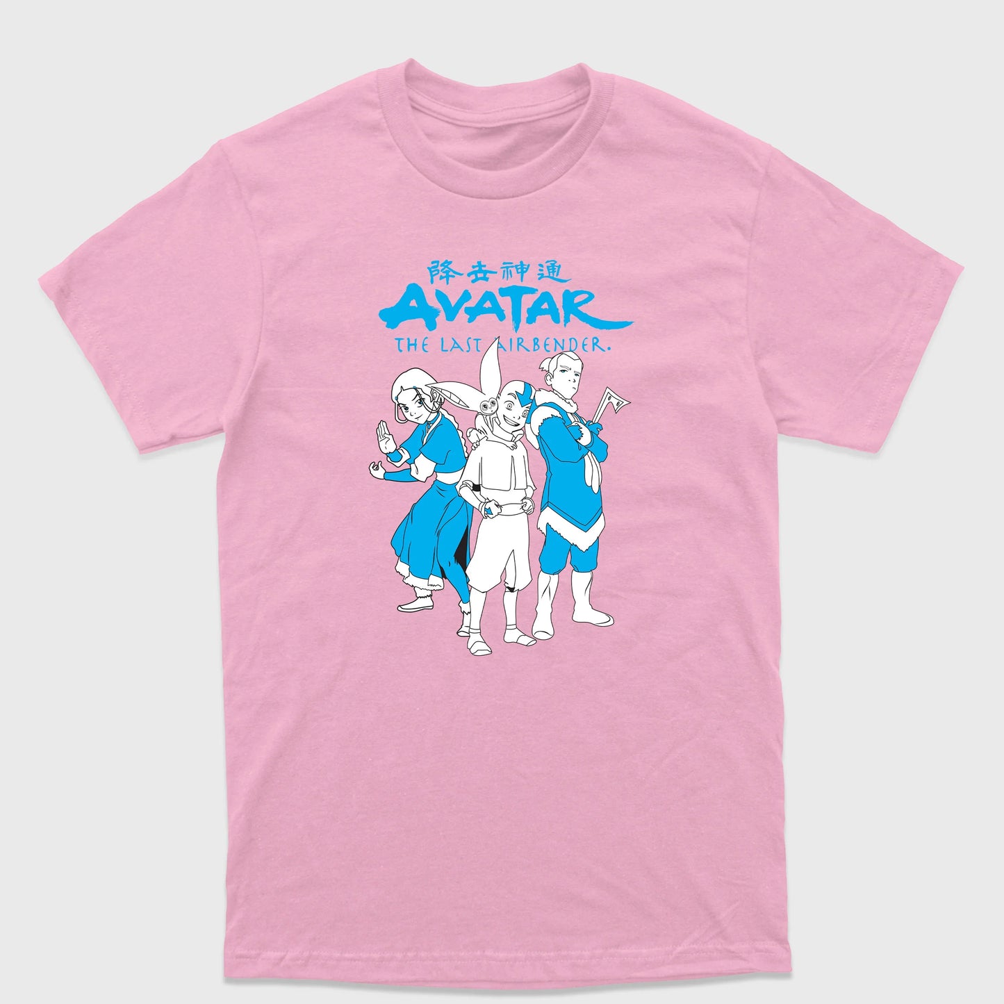 Camiseta Básica Aang Katara Sokka e Appa Avatar