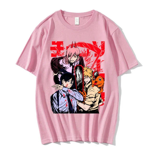 Camiseta Básica Aki Denji Power Chainsaw Man