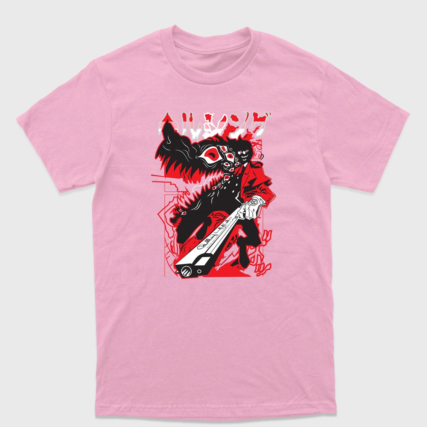 Camiseta Básica Alucard Baskerville Dog Hellsing-rosa bebe