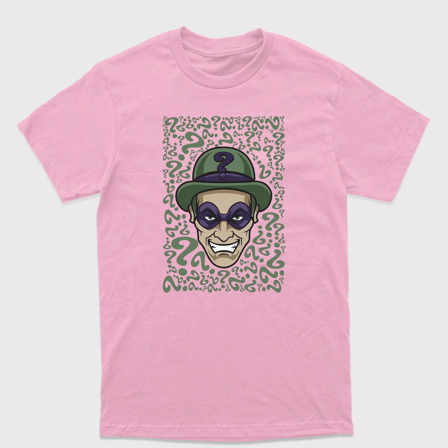 Camiseta Básica Charada DC Comics Rosa Bebê