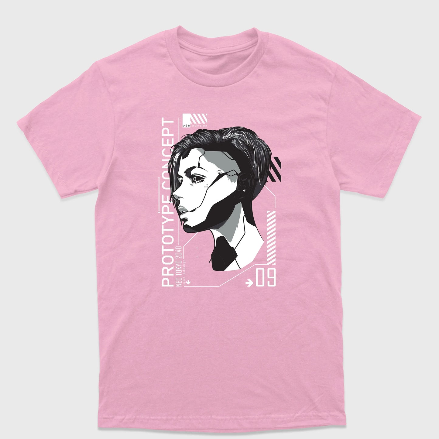 Camiseta Básica Concept Cyberpunk Android