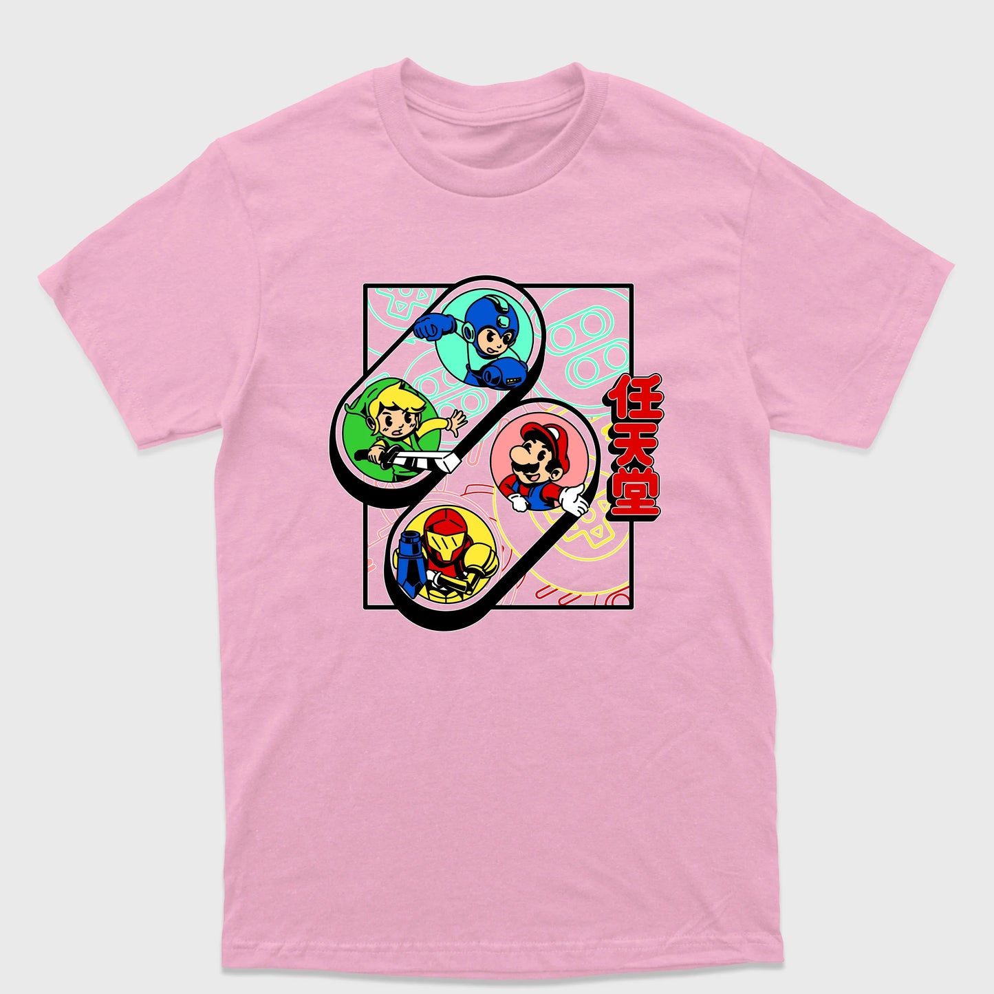 Camiseta Básica Controles Snes Personagens
