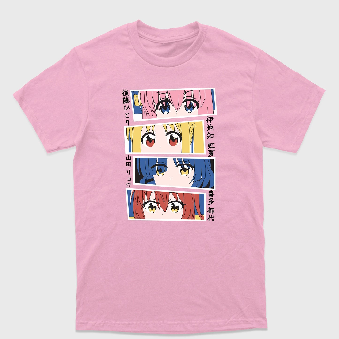 Camiseta Básica Faces Kessoku Band Bocchi the Rock