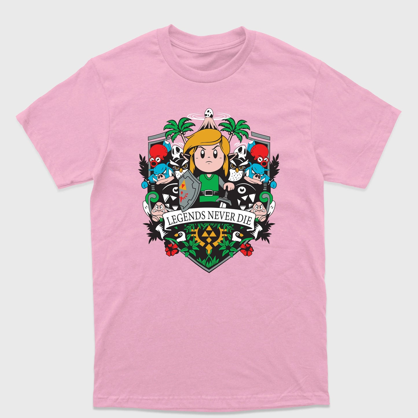 Camiseta Básica Legends Never Die Link Zelda