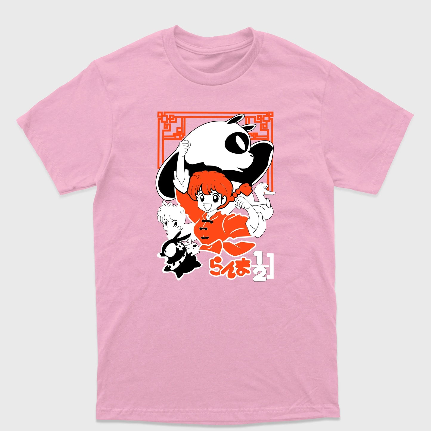 Camiseta Básica Personagens Transformados Ranma Rosa Bebê