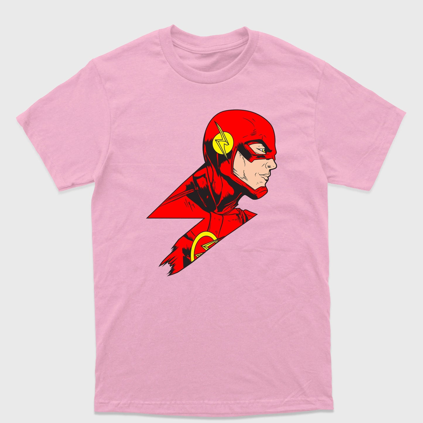 Camiseta Básica Silhueta Flash Rosa Bebê