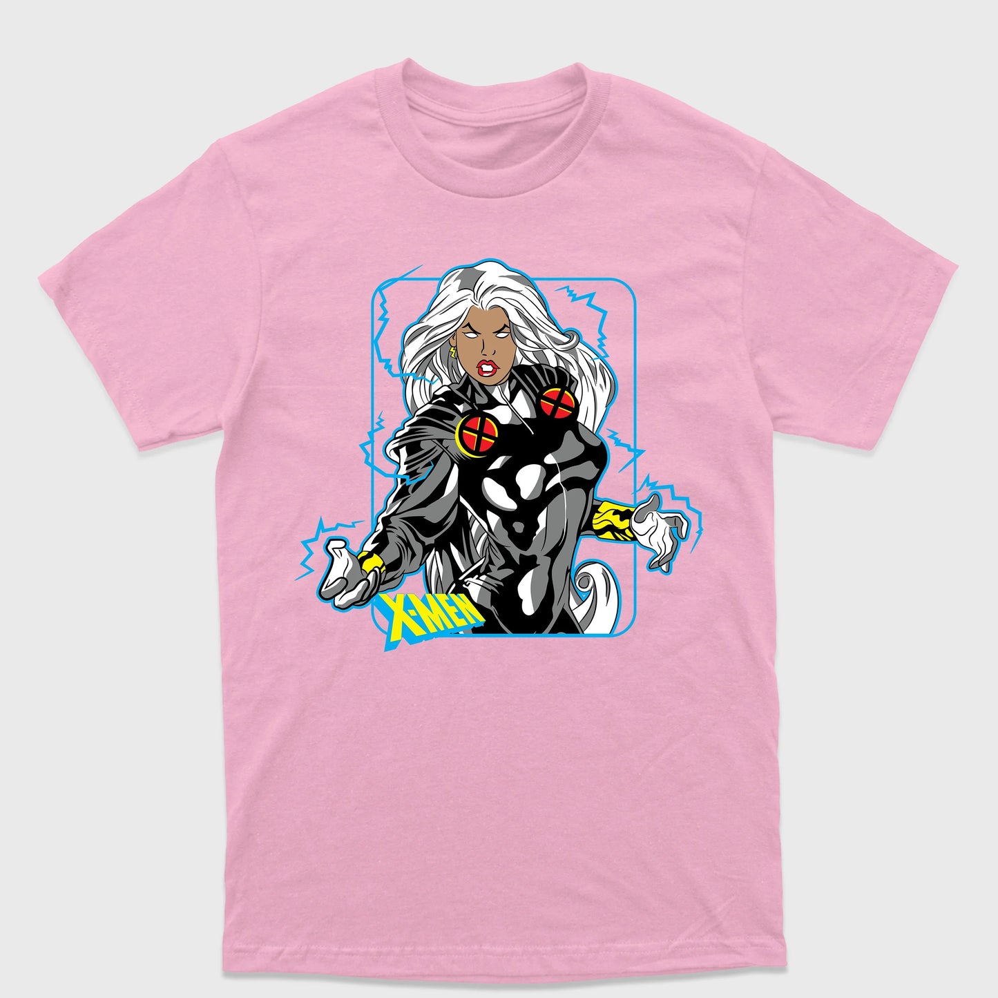 Camiseta Básica Tempestade X-Men Rosa Bebê