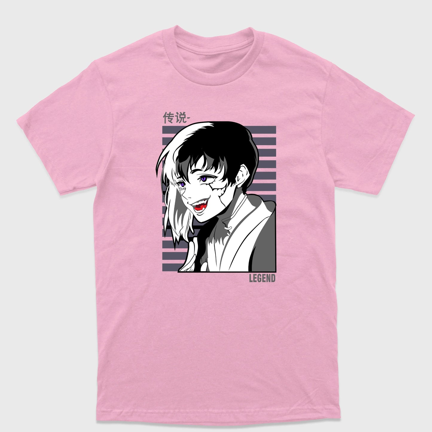 Camiseta Básica Asagiri Gin Dr. Stone Rosa Bebê