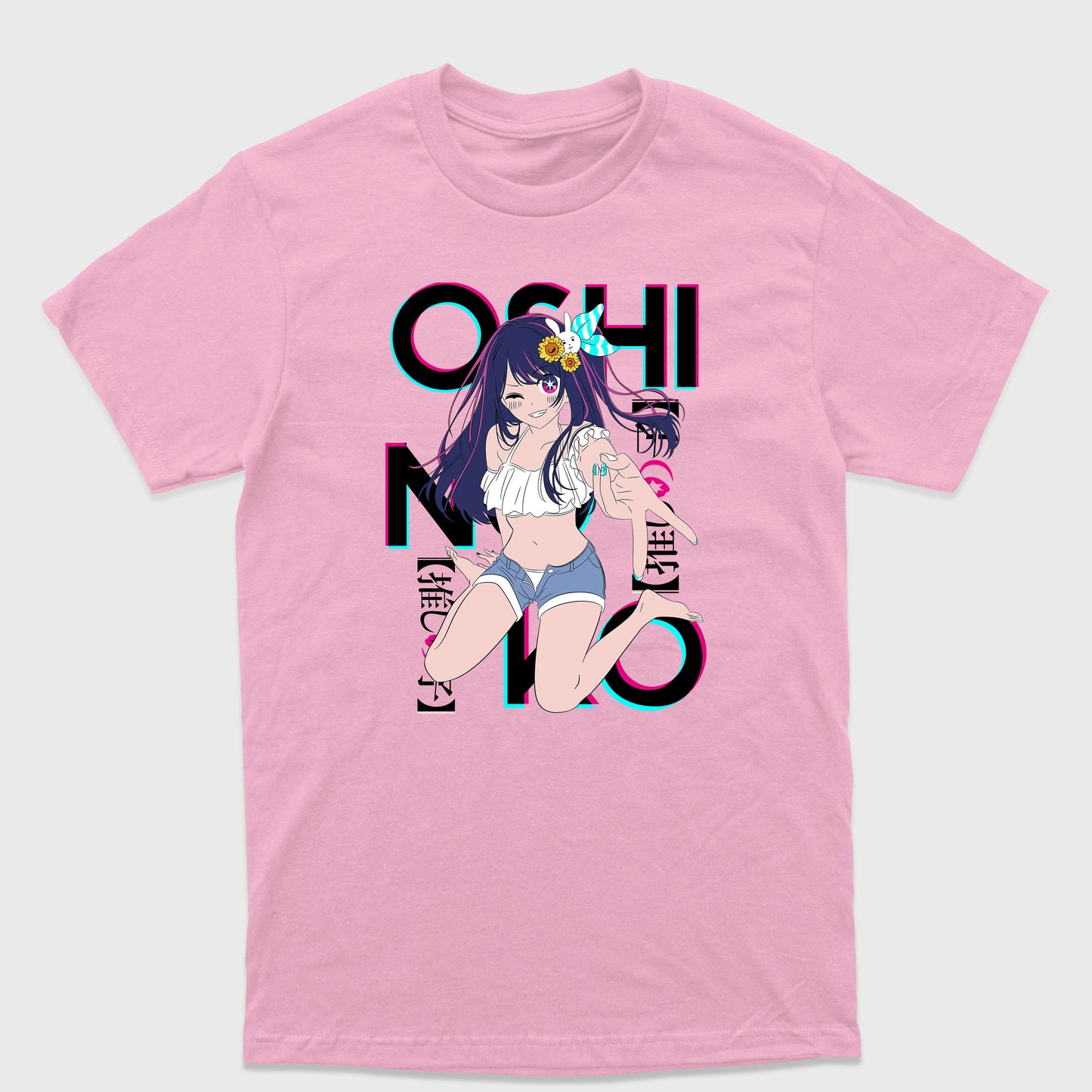 Camiseta Básica Casual Hoshino Ai Cute