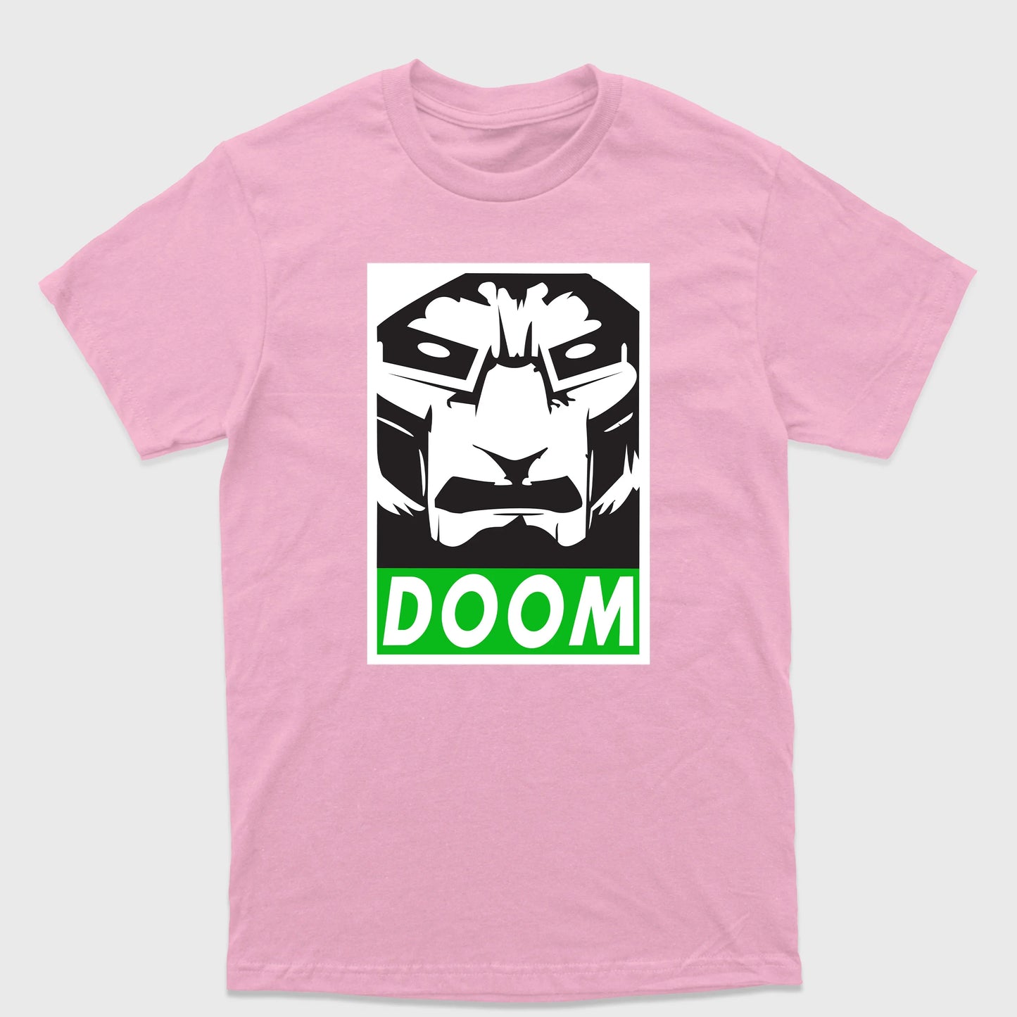 Camiseta Básica Doom Fantastic Four Rosa bebê