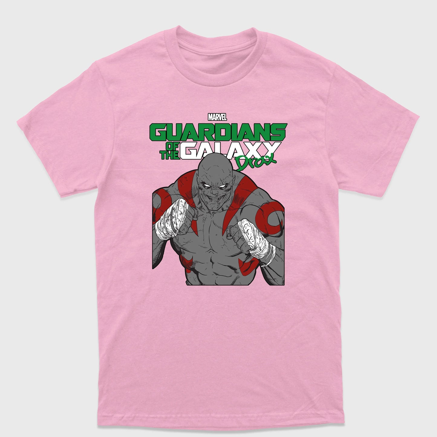 Camiseta Básica Drax Guardiões da Galáxia Rosa bebê