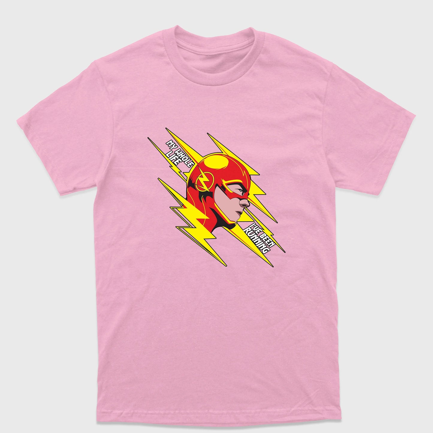 Camiseta Básica Flash My Whole Life Rosa Bebê
