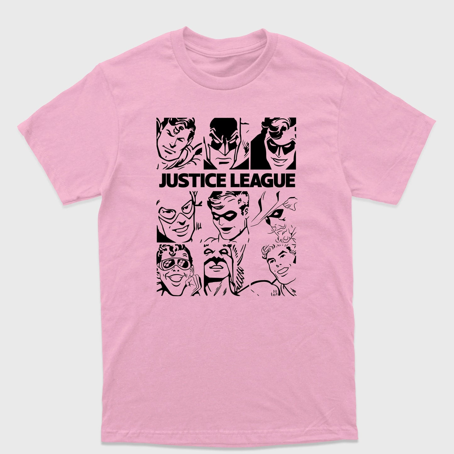 Camiseta Básica Justice League Black Rosa Bebê