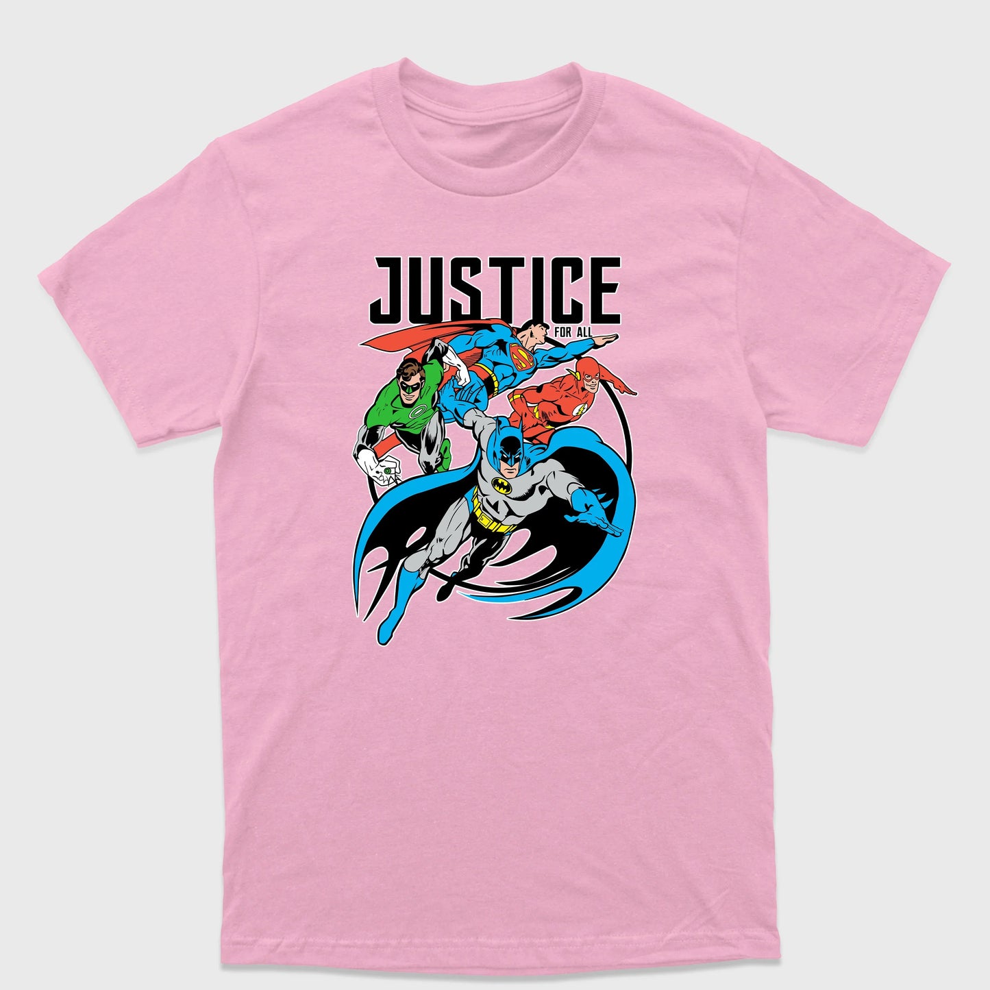 Camiseta Básica Justice for All Rosa Bebê