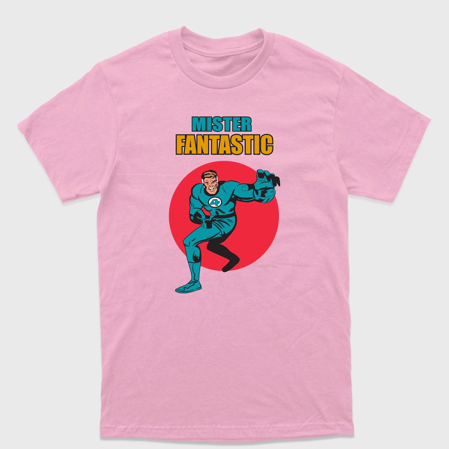 Camiseta Básica Mister Fantastic Rosa Bebê