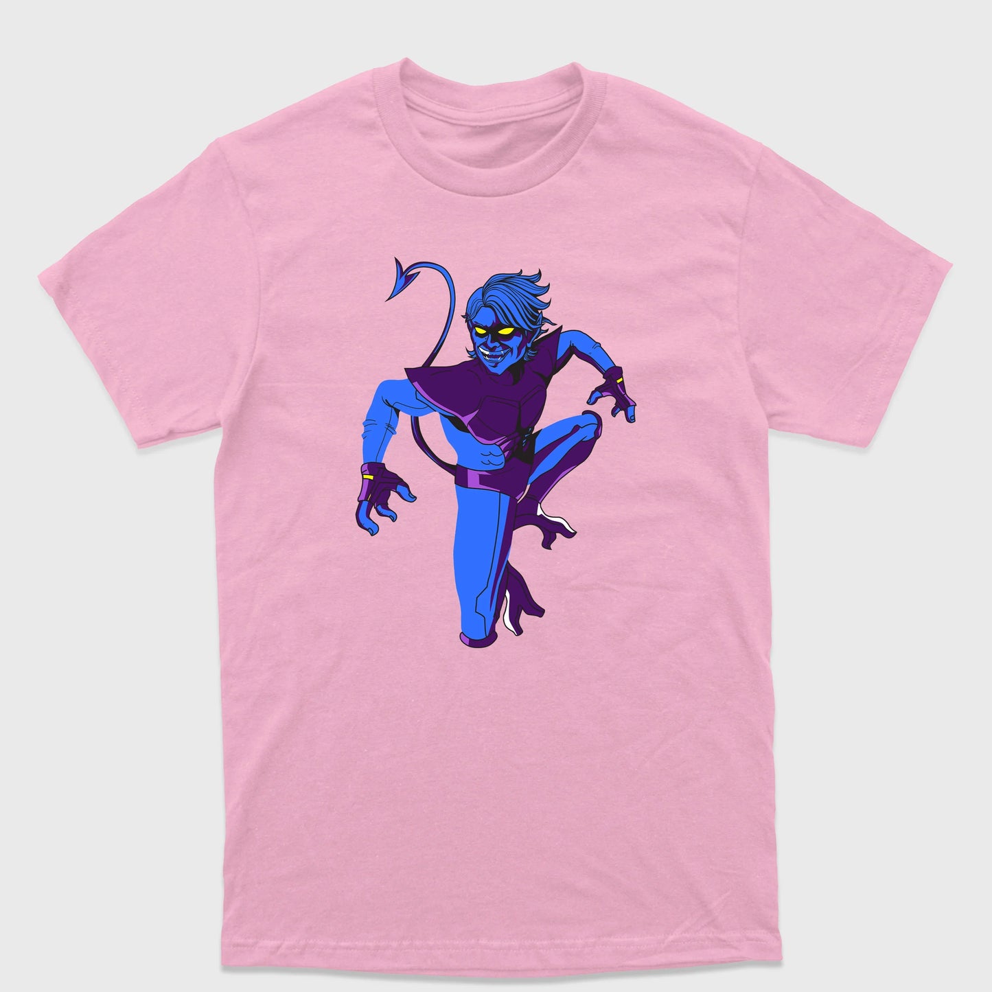 Camiseta Básica Noturno X-Men rosa Bebê