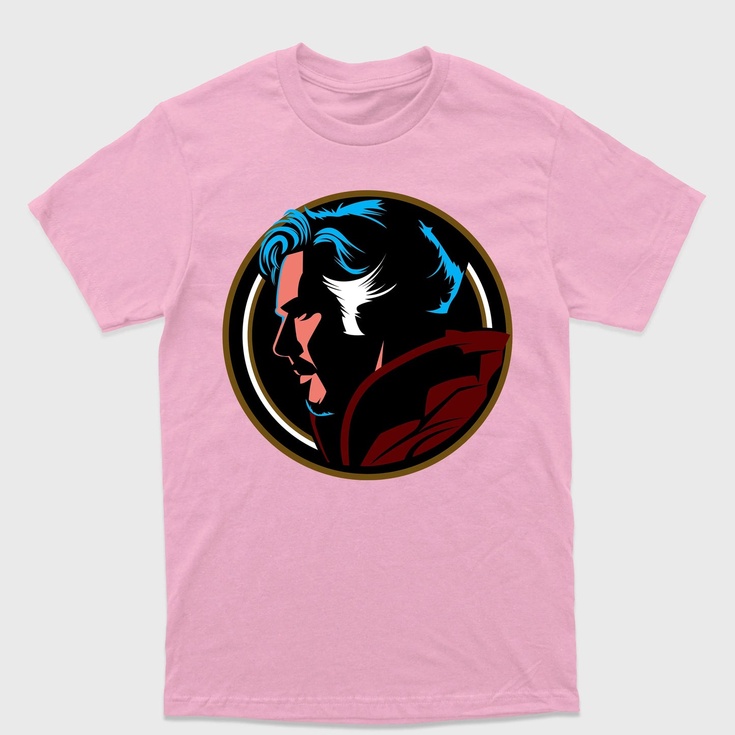 Camiseta Básica Retrato Dr. Stranho Stephen Rosa Bebê