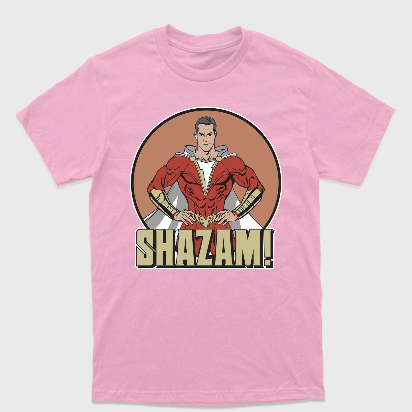 Camiseta Básica Shazam! DC Comics Rosa Bebê