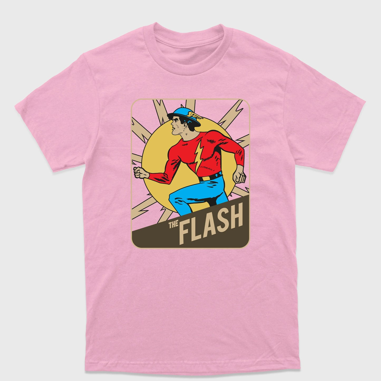 Camiseta Básica The Flash Casual Rosa bebê