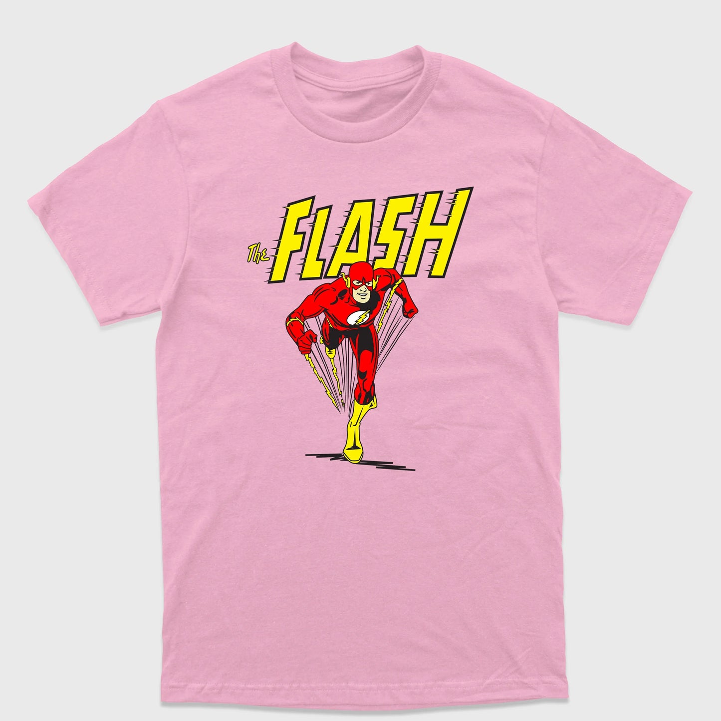 Camiseta Básica The Flash Running Rosa Bebê