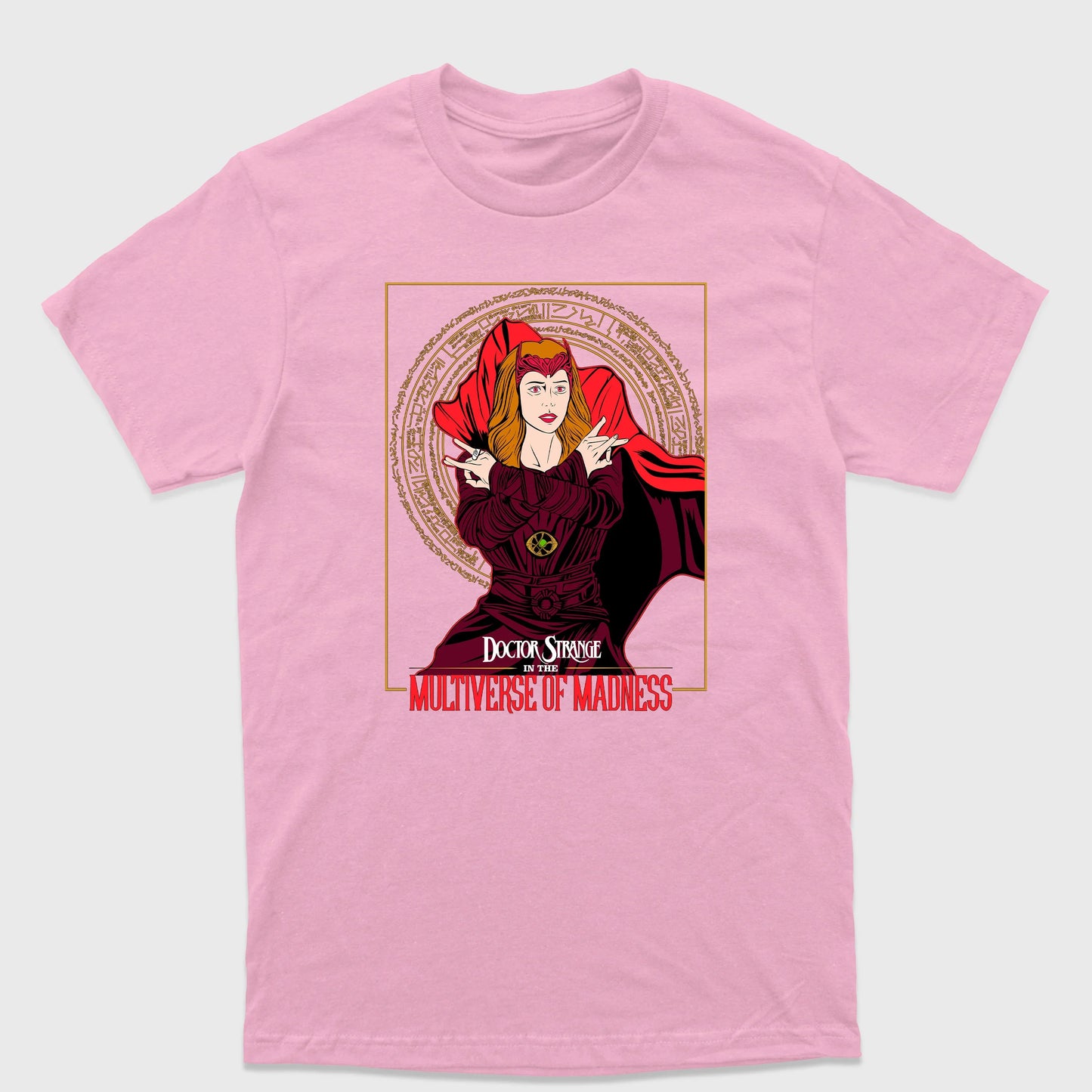 Camiseta Básica Wanda Dr. Estranho Olho de Agamoto Rosa Bebê
