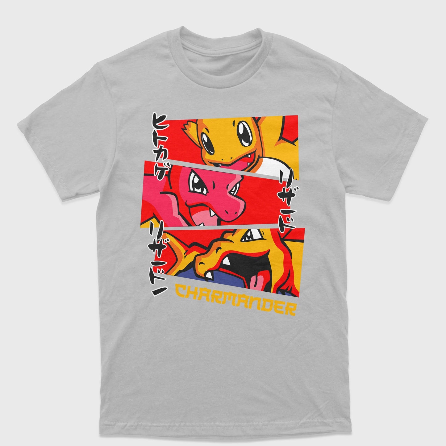 Camiseta Charmander Evoluções Pokemon-cinza