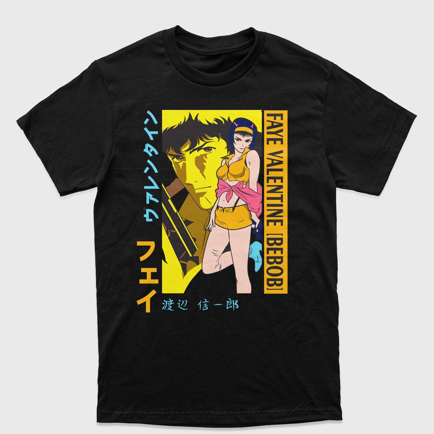 Camiseta Cowboy Bebop Faye Valentine-preto