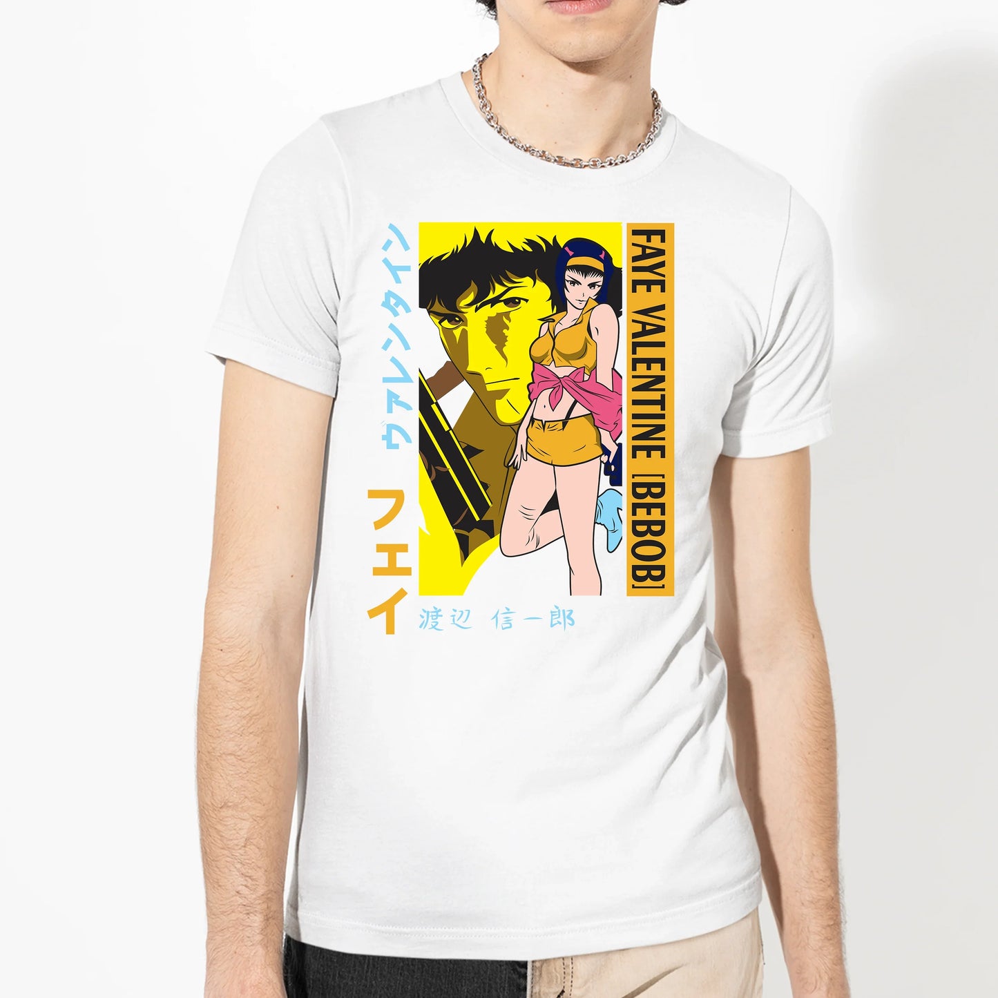 Camiseta Cowboy Bebop Faye Valentine-branco