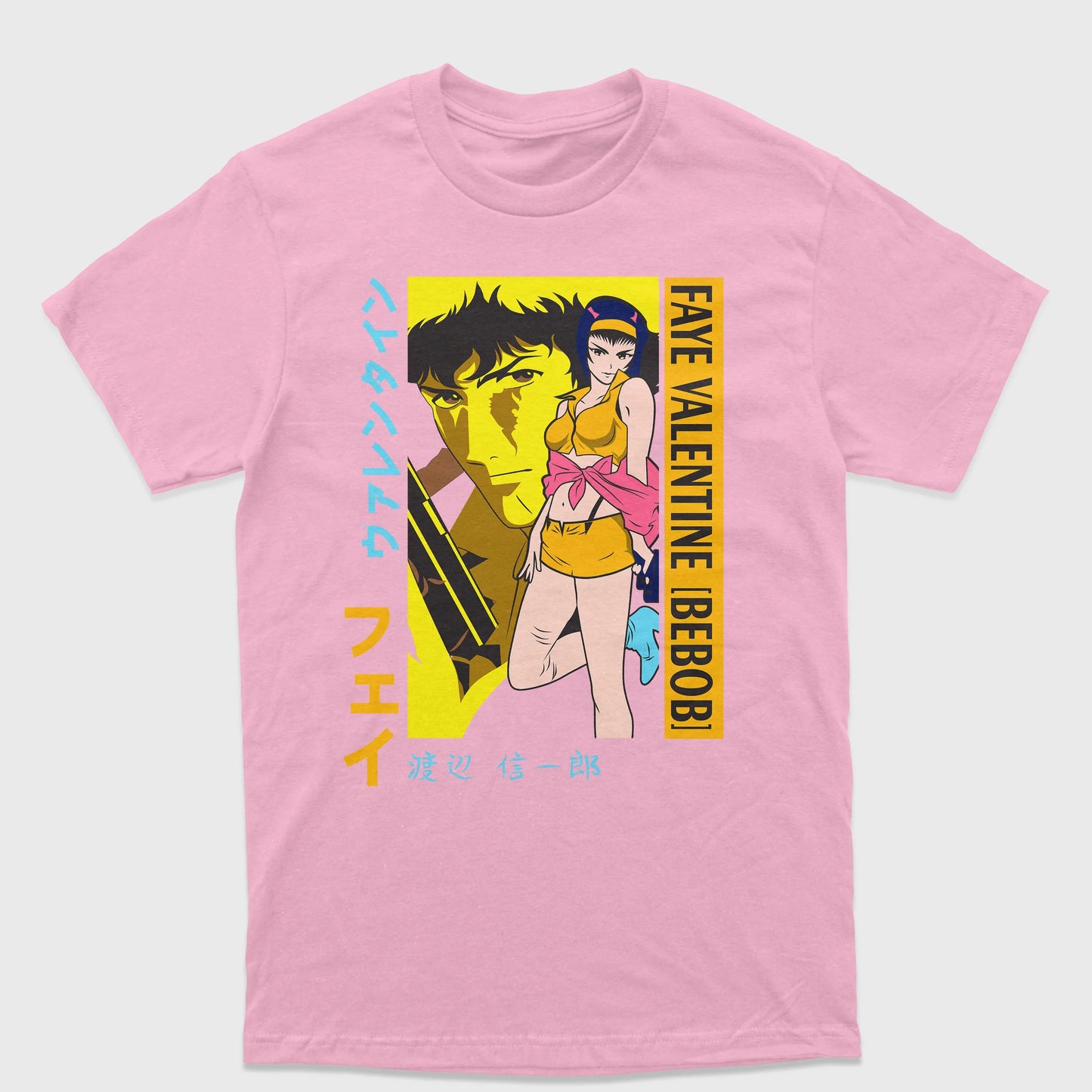 Camiseta Cowboy Bebop Faye Valentine-rosa bebe