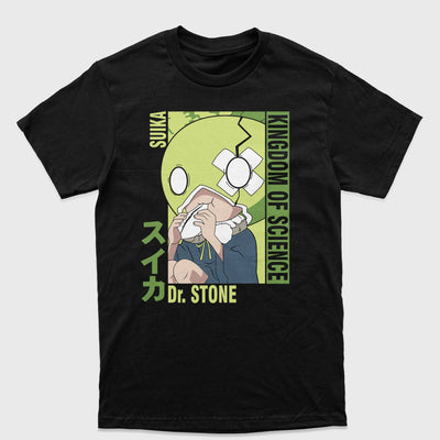 Camiseta Dr Stone Kingdom Of Science Preto