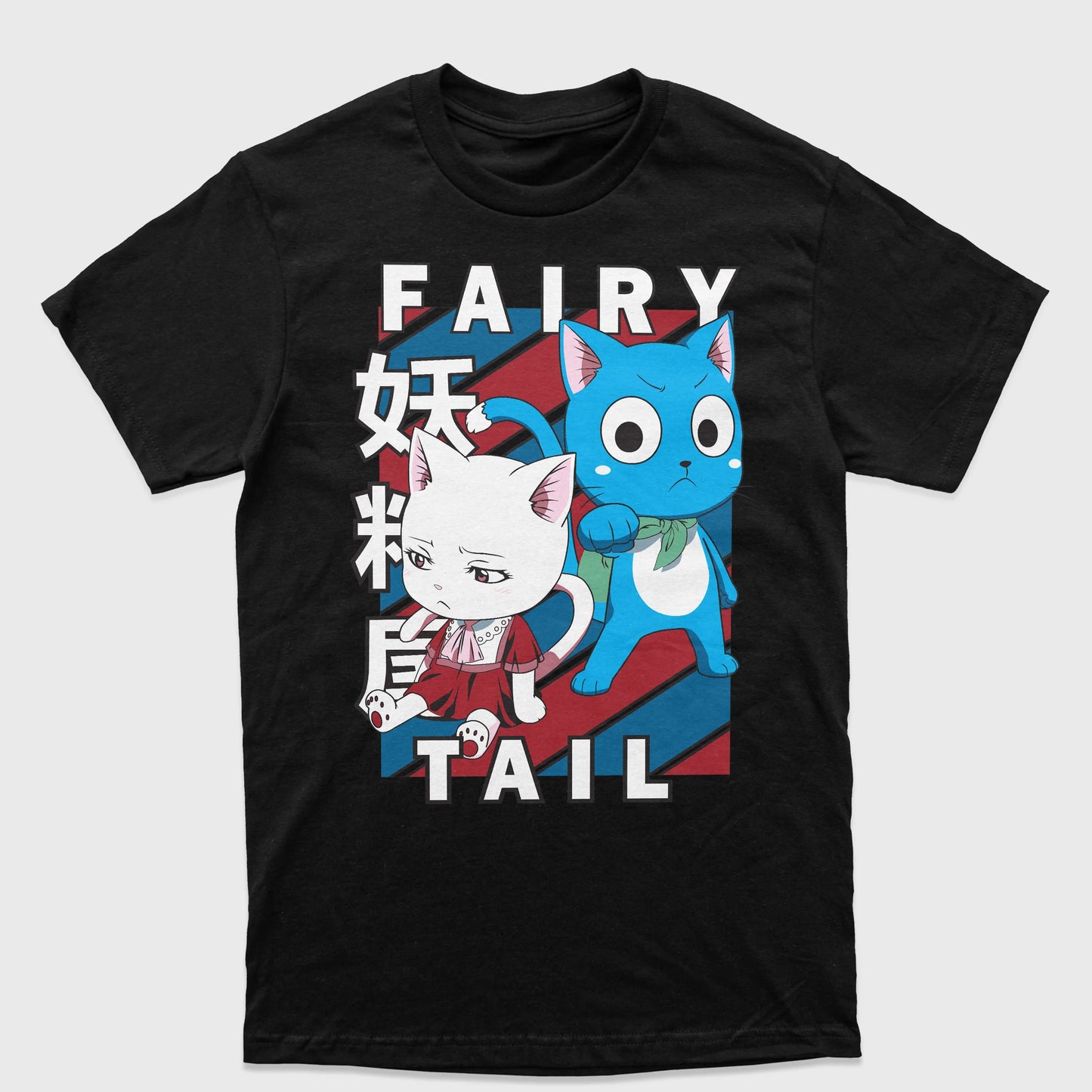Camiseta Fairy Tail Exceeds Fofo Preto