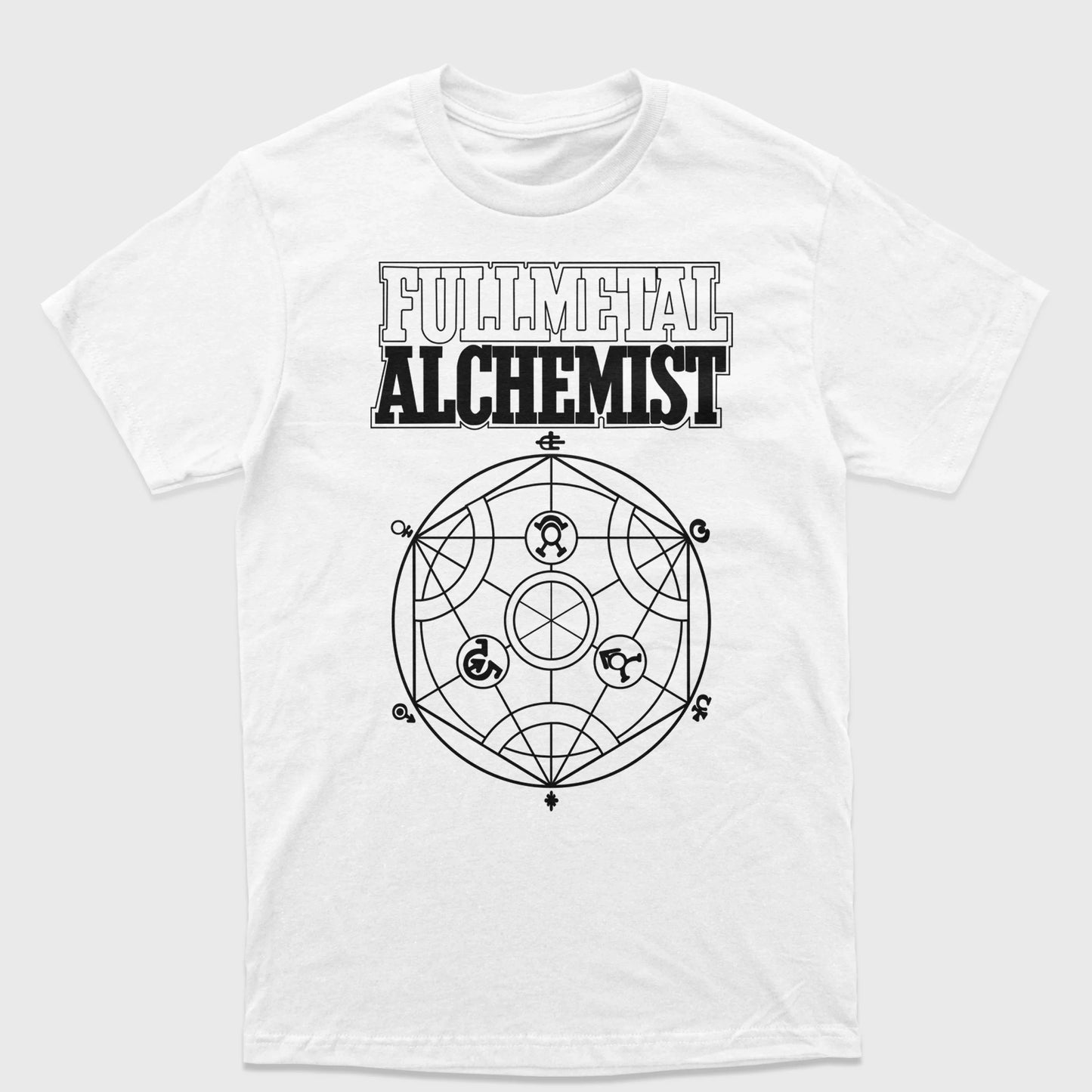 Camiseta Fullmetal Alchemist Circulo Transmutação Branco
