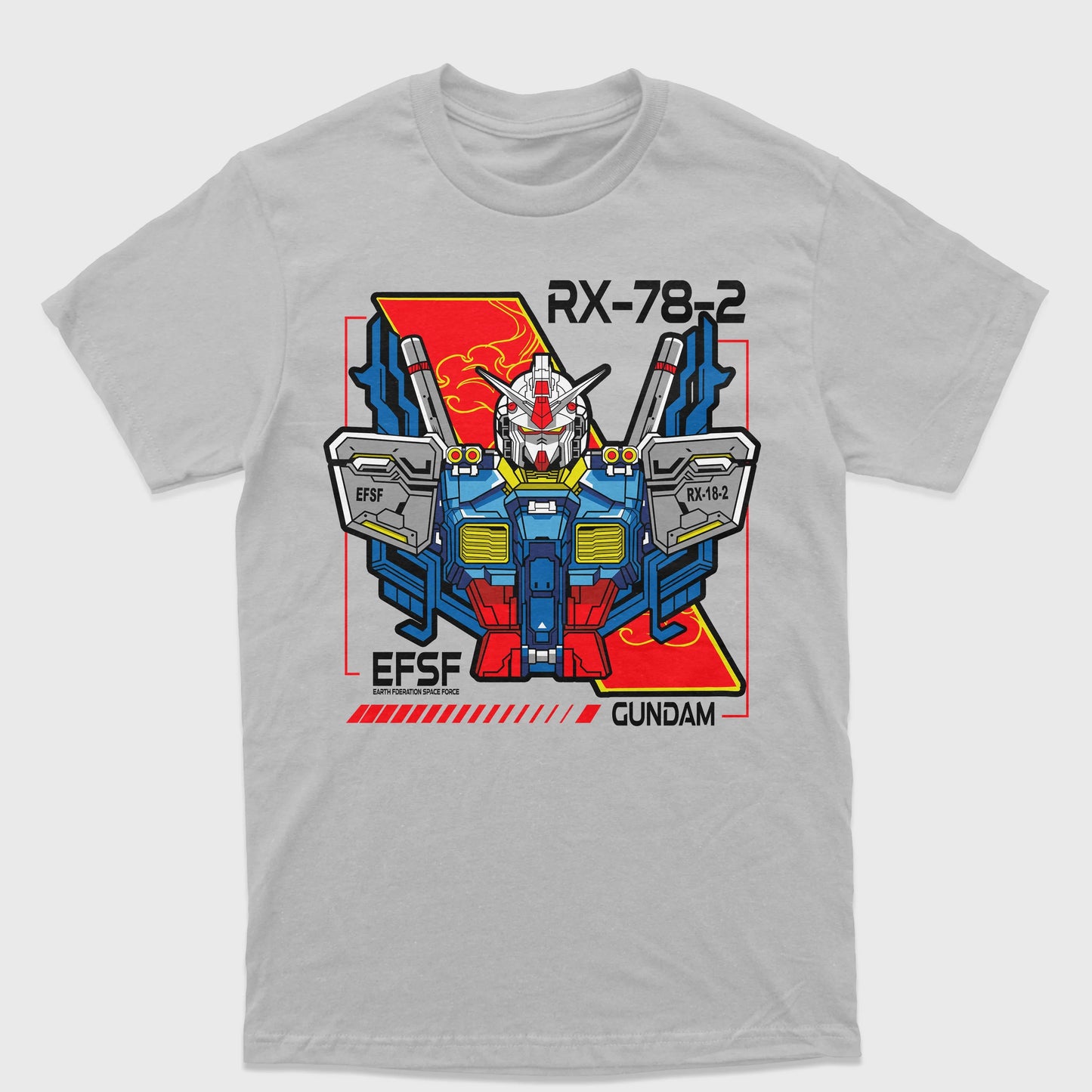 Camiseta Gundam RX-78-2 Cinza
