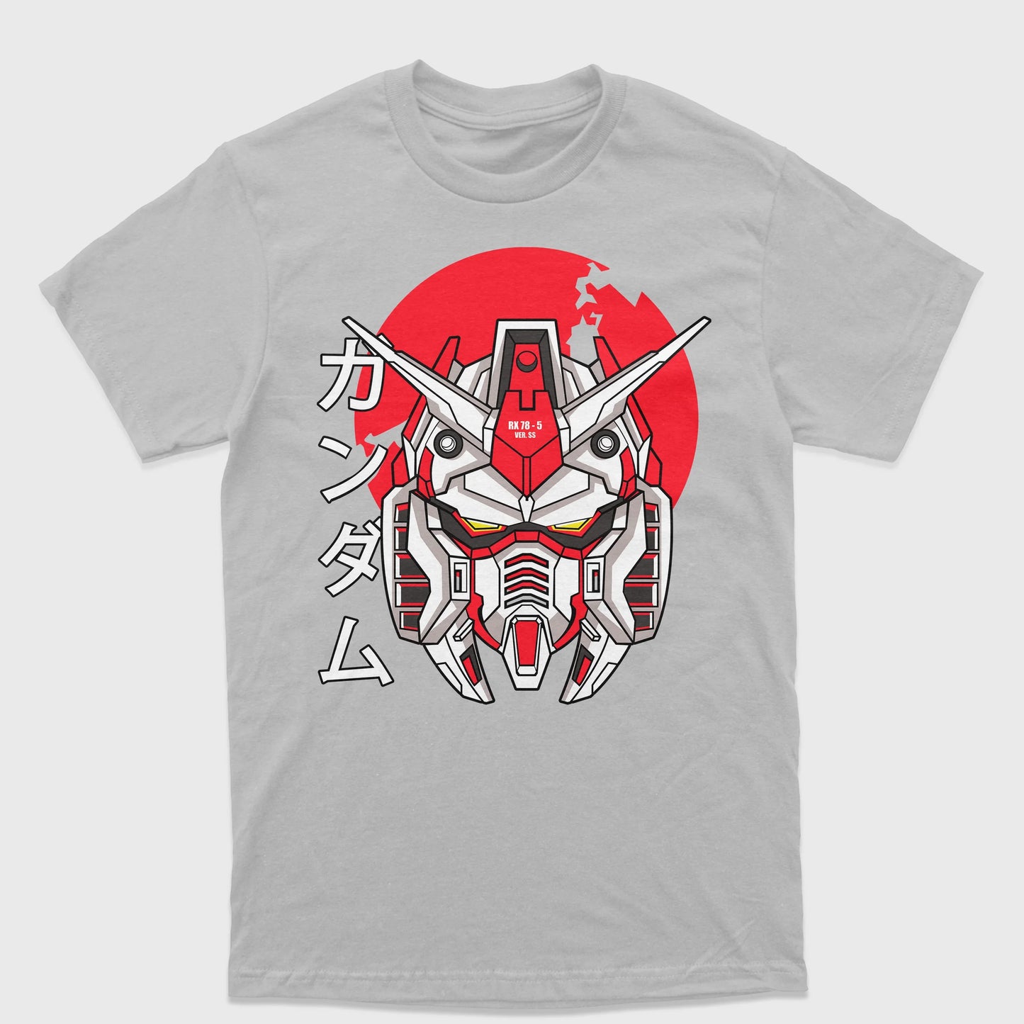 Camiseta Gundam RX-78-5 Cinza