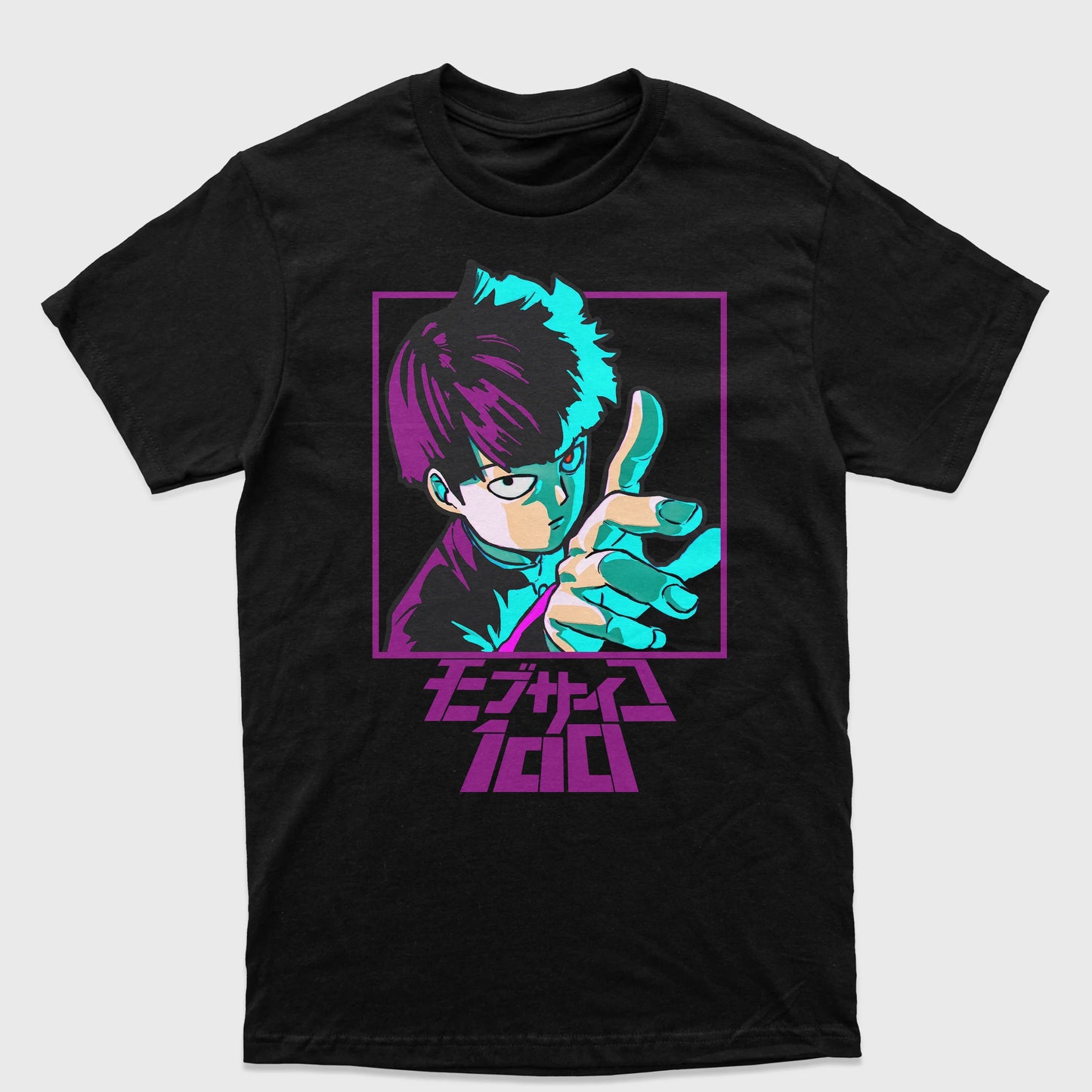 Camiseta Mob Psycho 100 Anime Kageyama-preto