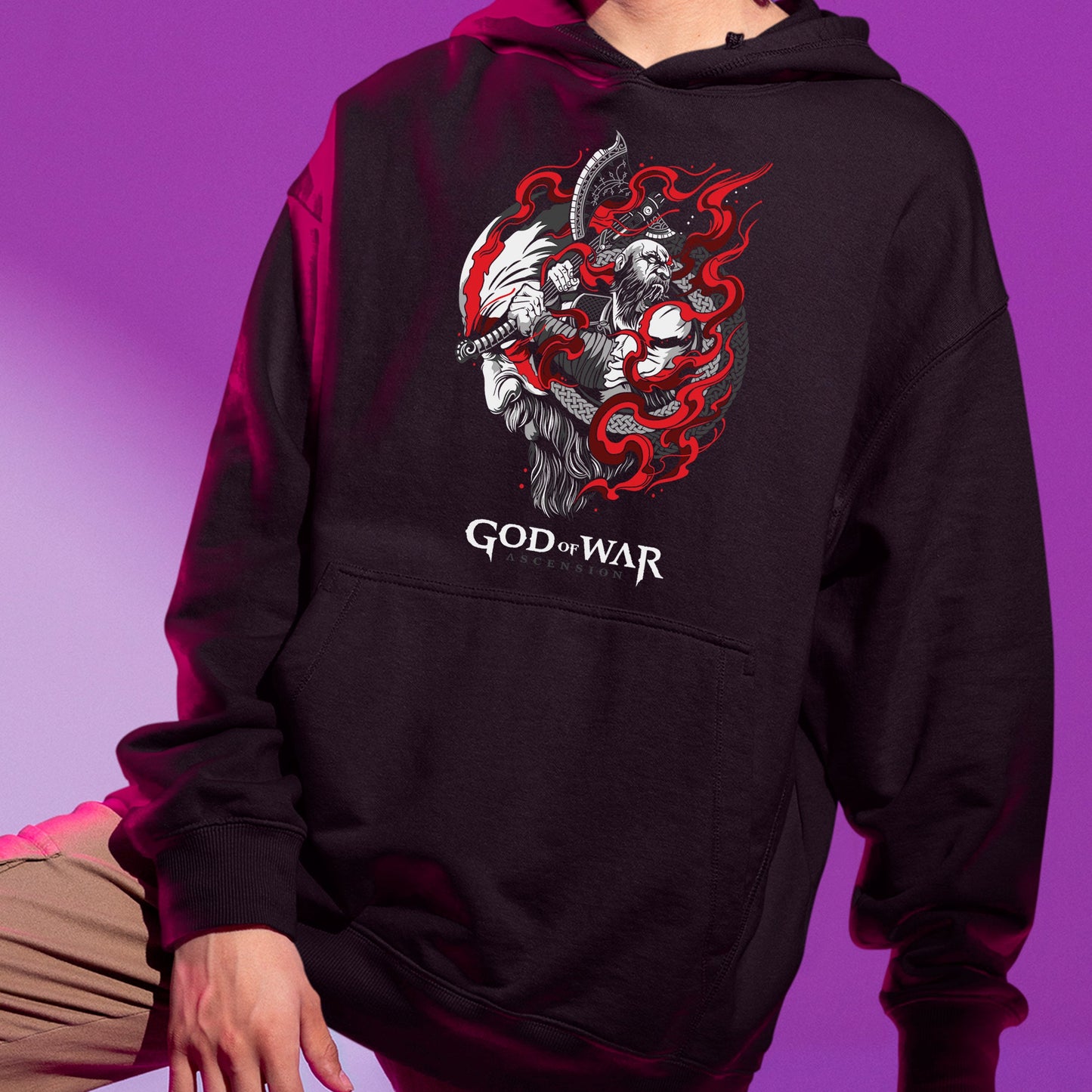 Moletom Canguru Kratos Ascencion GoW