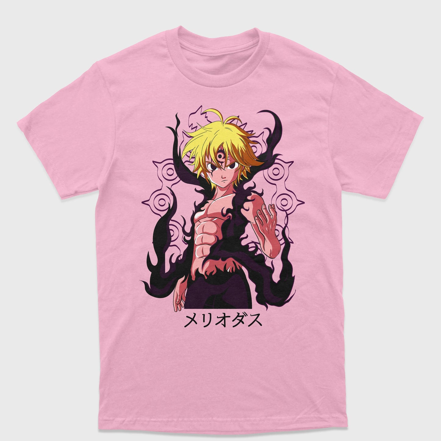 Camiseta Nanatsu No Taizai Meliodas Rosa Bebê