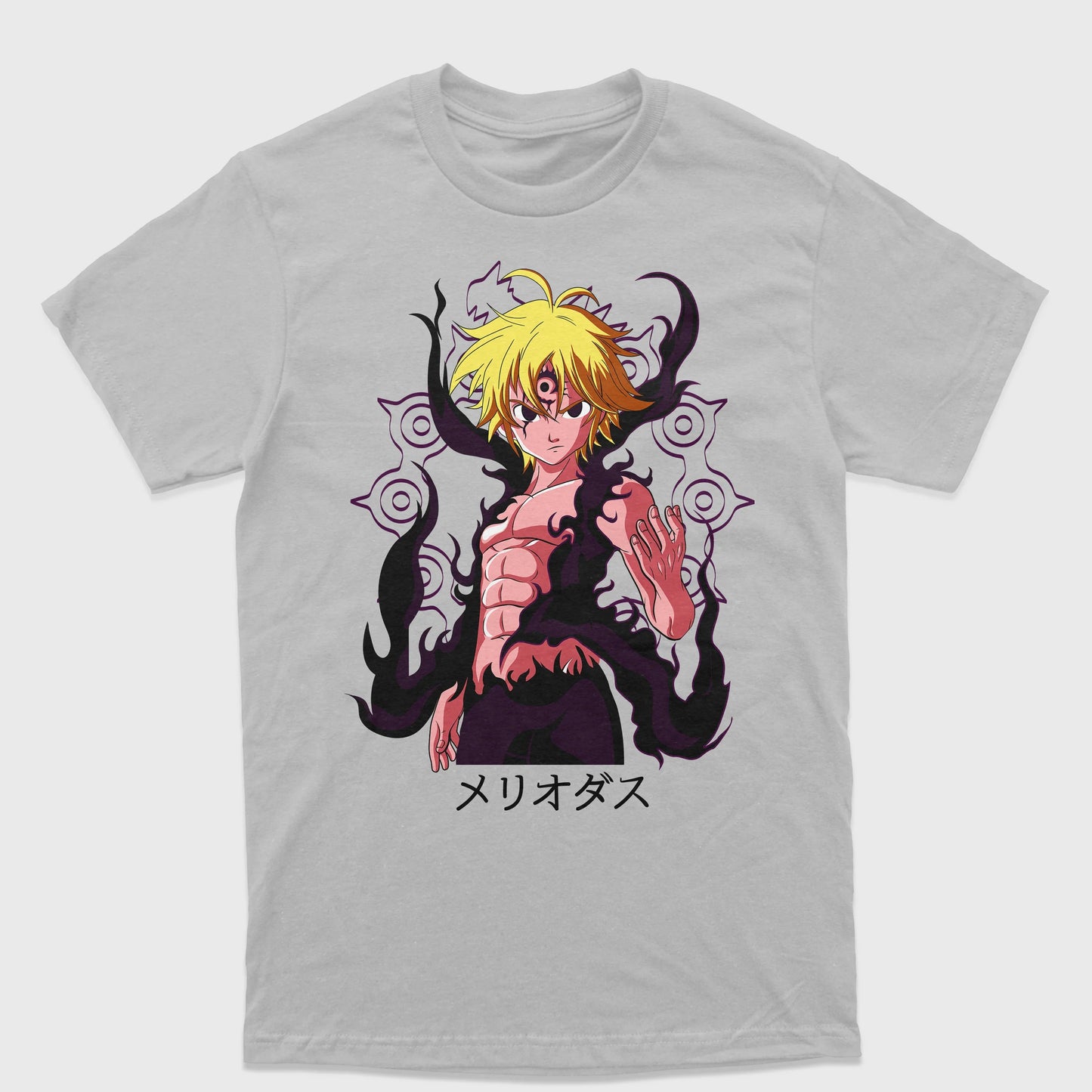 Camiseta Nanatsu No Taizai Meliodas Cinza